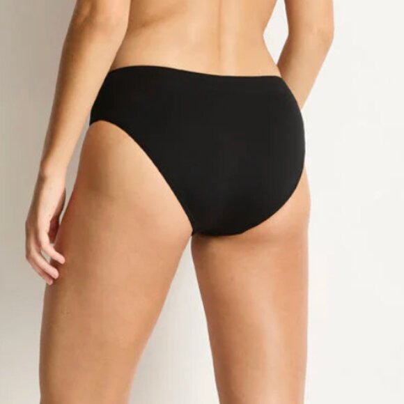 Sea Level Australia Eco Essentials Mid Bikini Pant in Black Size 8 - Picture 2 of 5